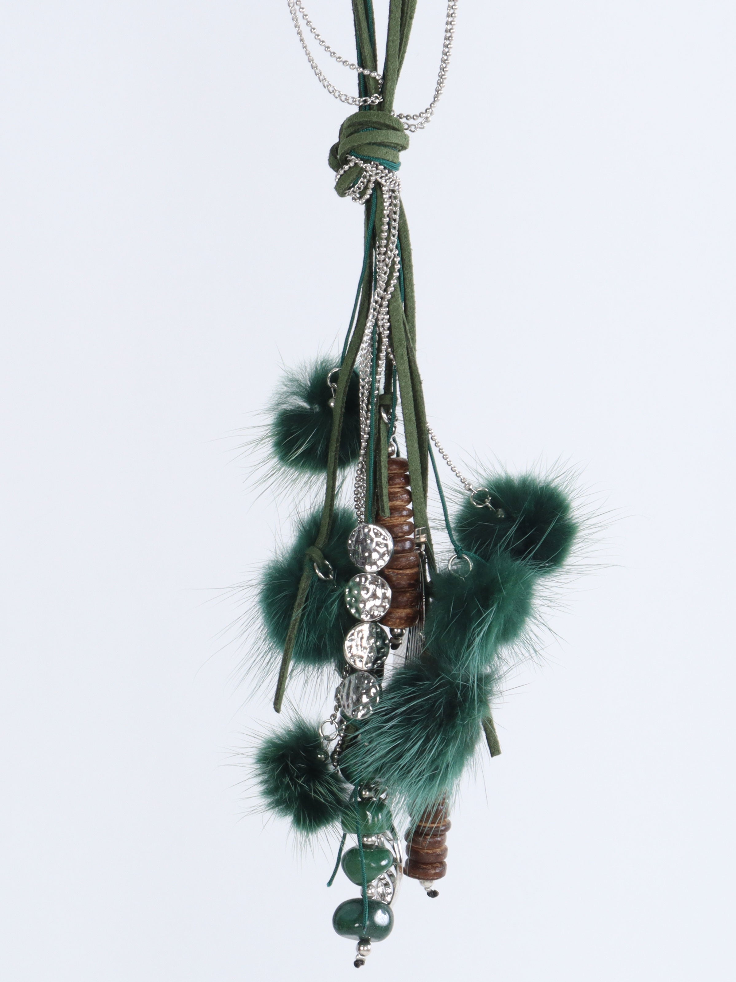 Roxy - Grøn halskæde med vedhæng